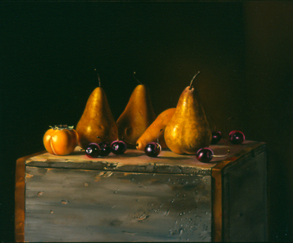 Pears and Cherries on Box